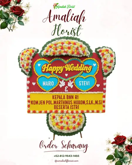 Papan Bunga Pernikahan Lalung